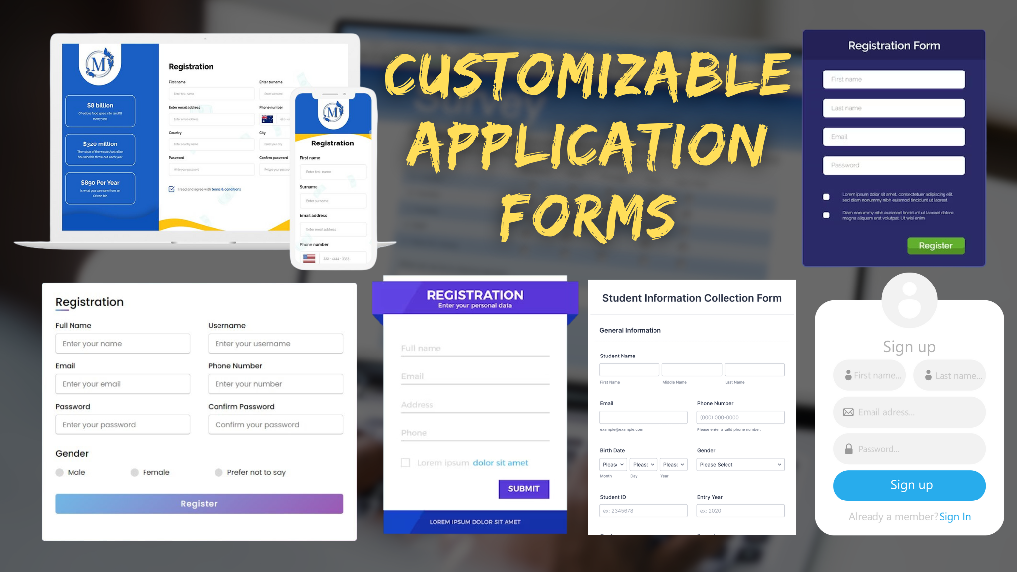 Customizable Application Forms